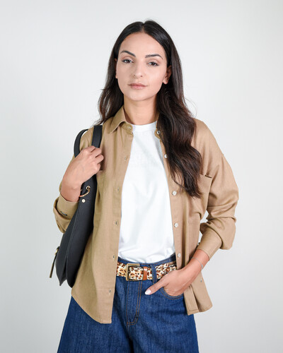 Foto Camisa Clássica Feminina Operarock Linho