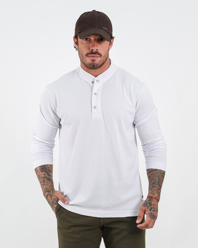 Foto Camiseta Henley Manga Longa