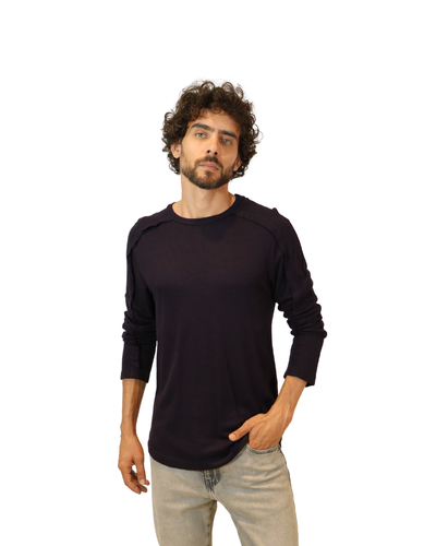 Foto T- Shirt Manga Longa Recortes