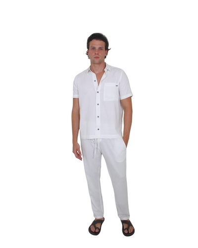 Foto Calça Masculina Slim Linho