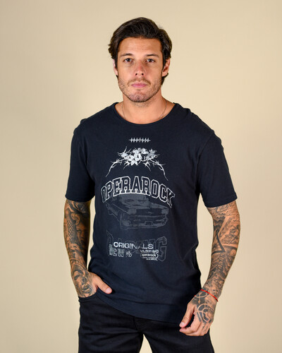 Foto Camiseta Masculina Comfort Operarock Gola Estreita