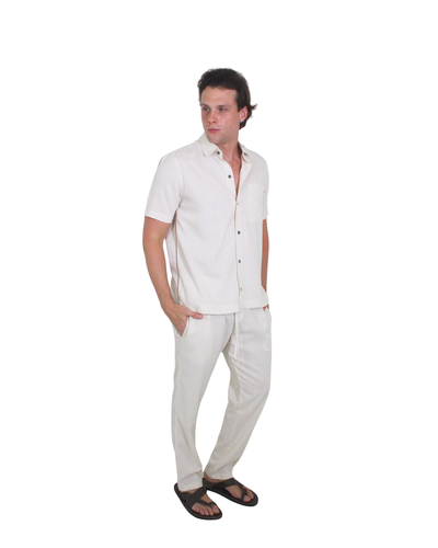 Foto Calça Masculina Slim Linho