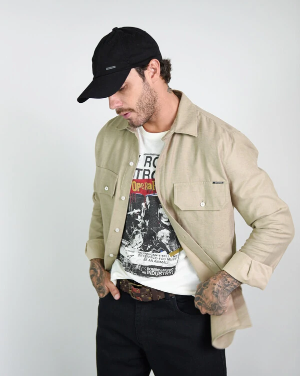 Camisa Natural Manga Longa