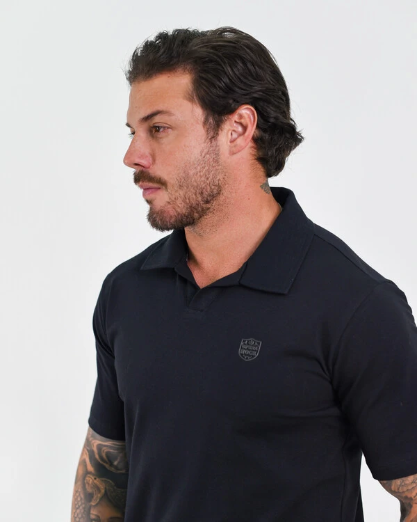 Polo V Neck Sem Botões