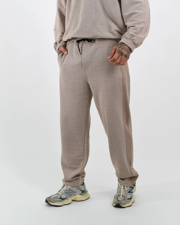 Calça Moletom Canelado Com Ajustador