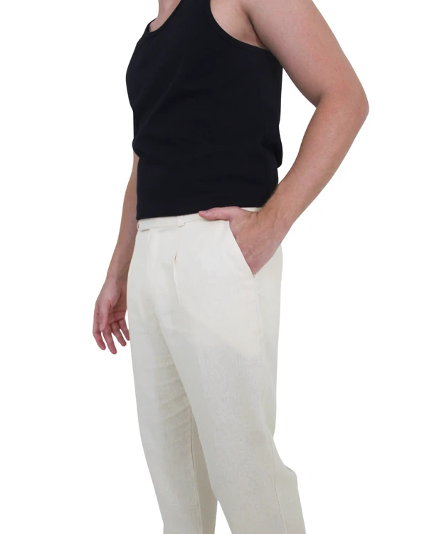 Calça Masculina Linho Cós Passante