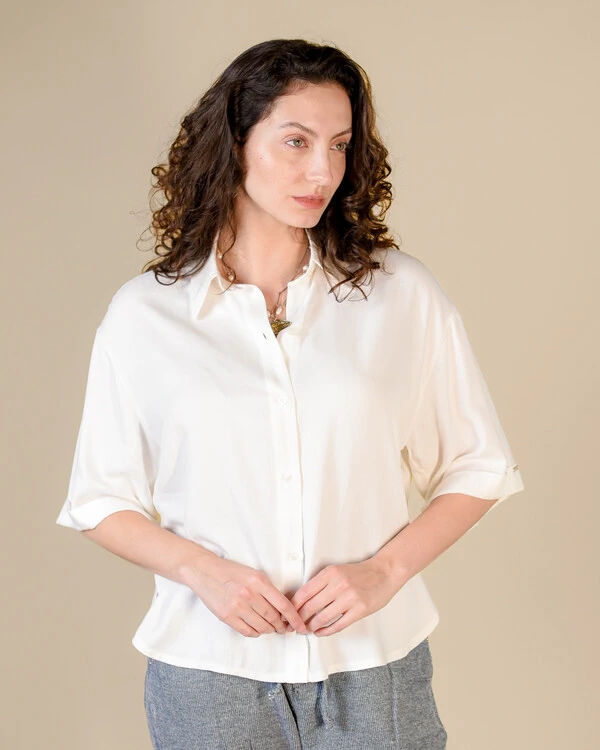 Camisa Ampla em Viscose