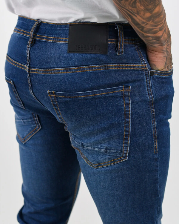 Calça Masculina Skinny Escura