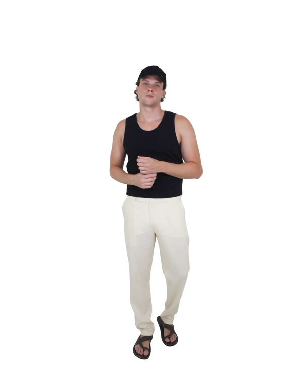 Calça Masculina Linho Cós Passante