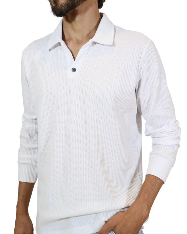 Polo Manga Longa V Neek