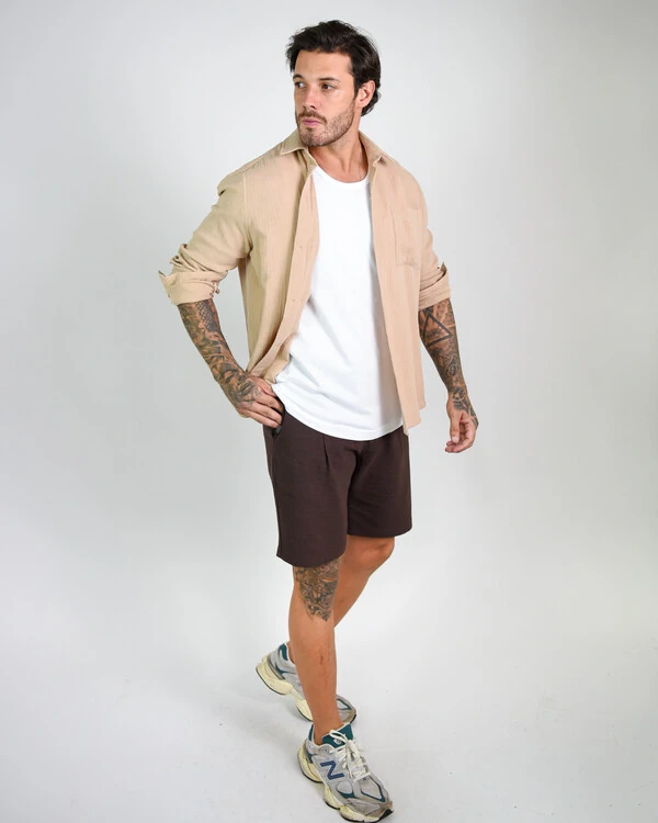 Bermuda Masculina Fusion com Pregas