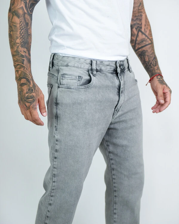 Calça Masculina Dad Jeans Cinza