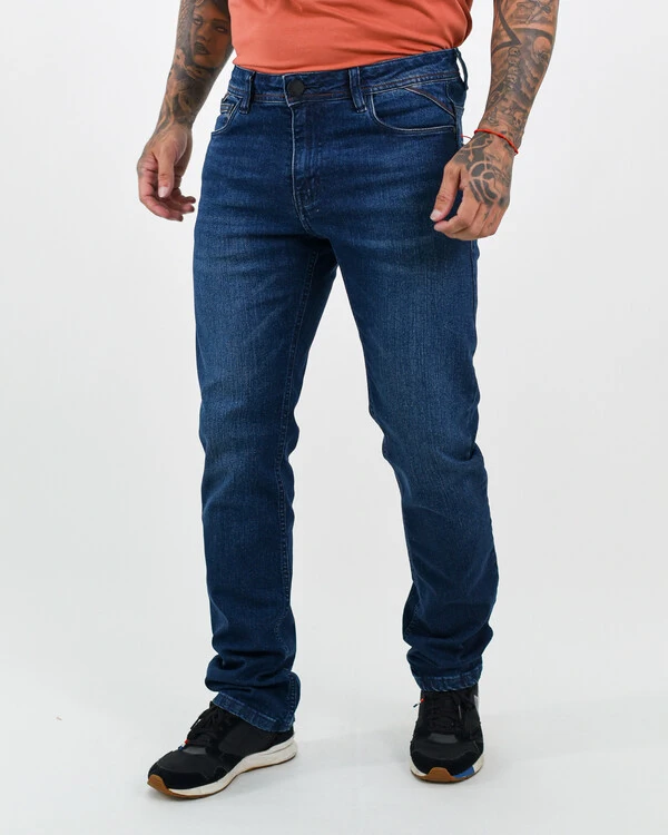 Calça Masculina Slim com Recortes