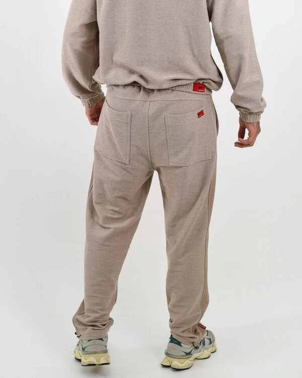 Calça Moletom Canelado Com Ajustador