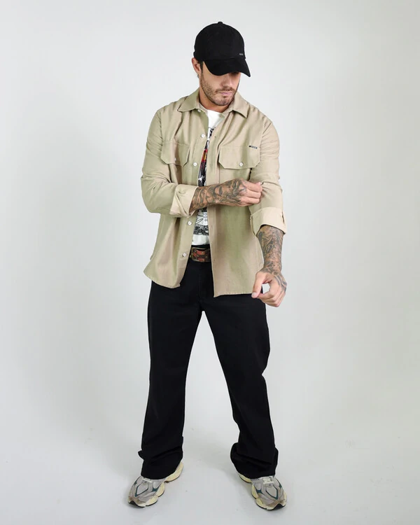 Camisa Natural Manga Longa