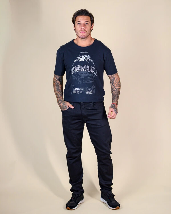 Calça Jeans Operarock Black Caveira