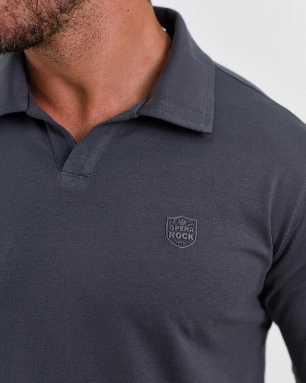 Polo V Neck Sem Botões