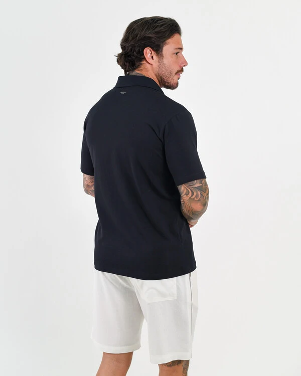Polo V Neck Sem Botões