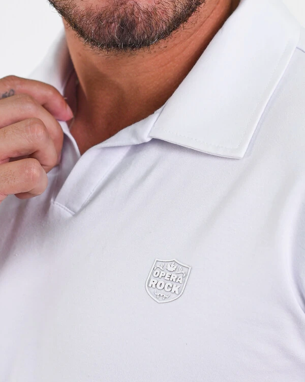 Polo V Neck Sem Botões