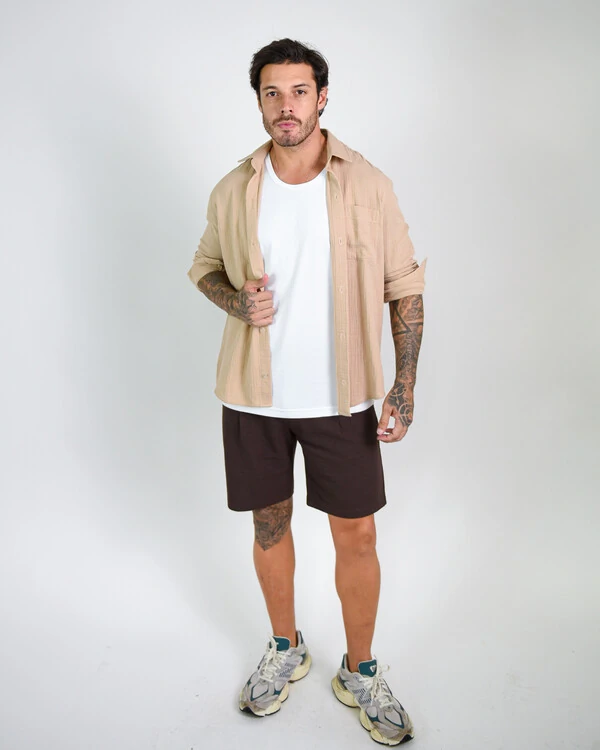 Bermuda Masculina Fusion com Pregas