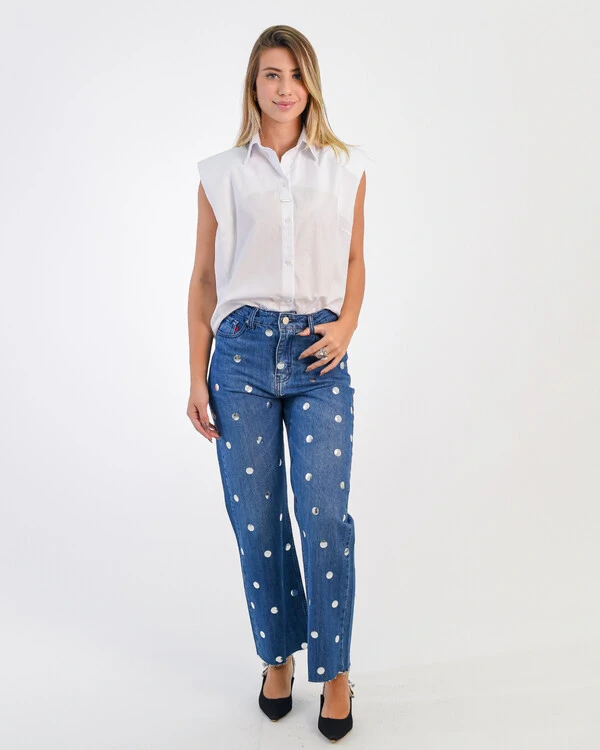 Camisa Feminina com Ombreiras