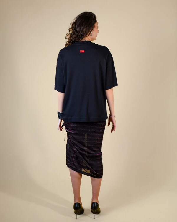 Saia Midi Lateral Franzida