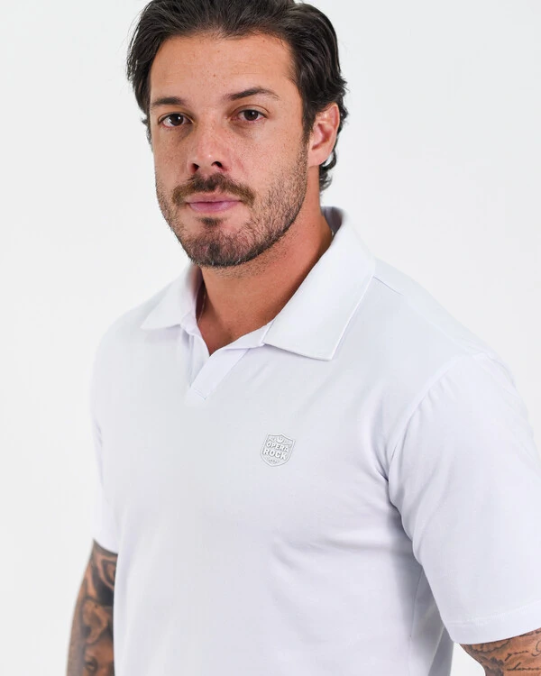 Polo V Neck Sem Botões