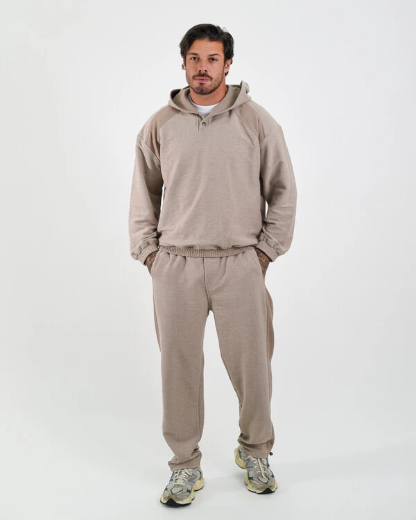 Calça Moletom Canelado Com Ajustador