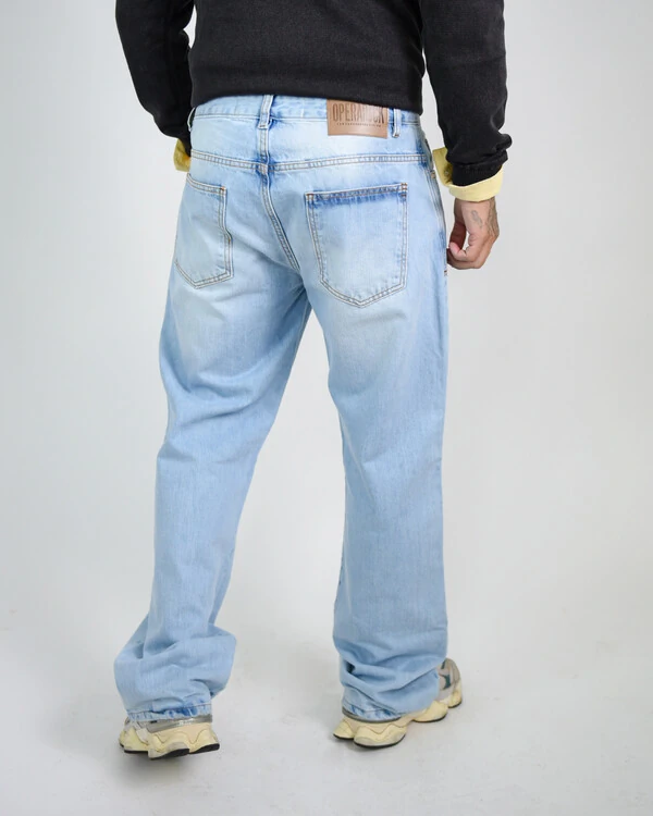 Calça Masculina Over Reta Clara
