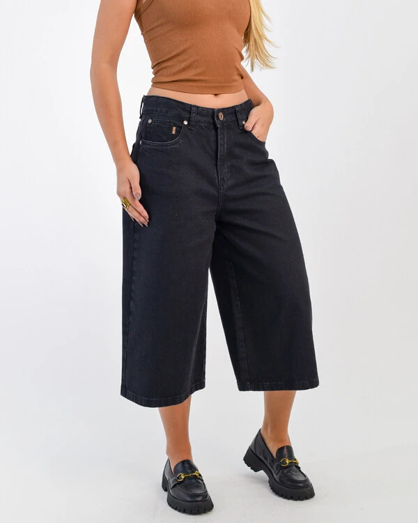 Pantacourt Jeans Black Operarock
