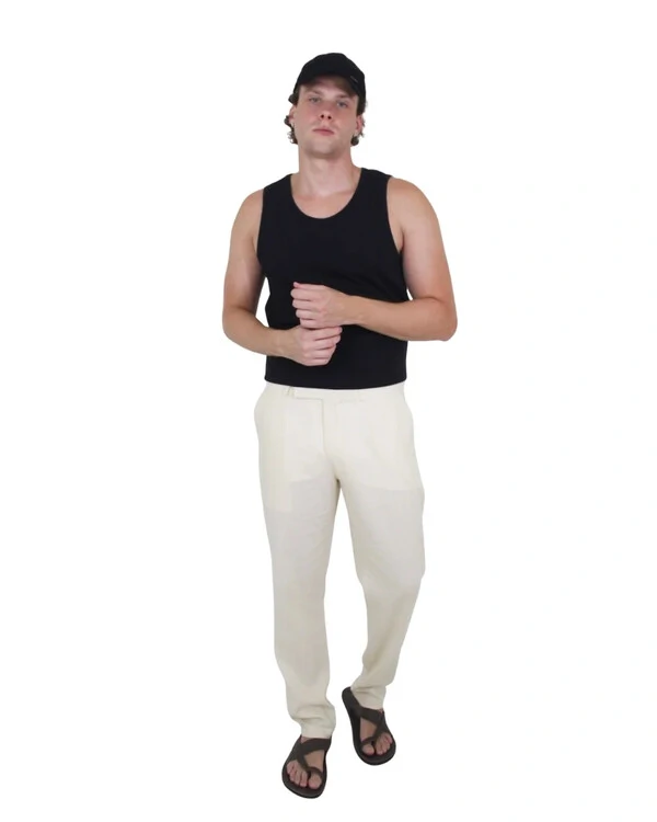 Calça Masculina Linho Cós Passante