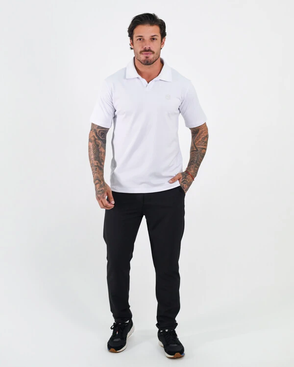 Polo V Neck Sem Botões