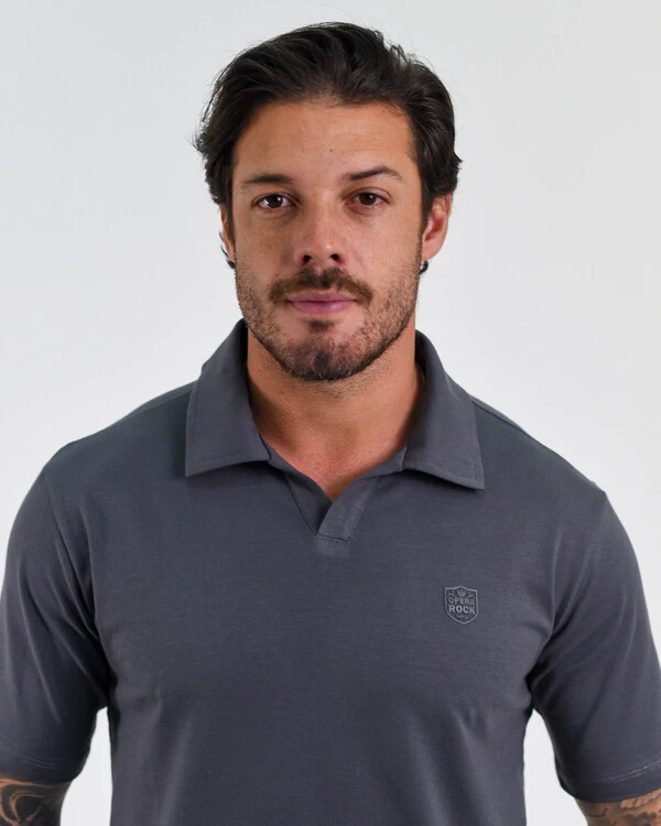 Polo V Neck Sem Botões