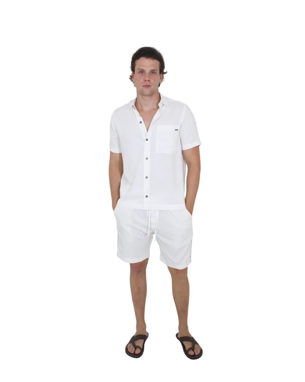 Camisa Masculina Box com Vivo