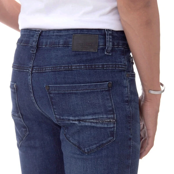 Calça Jeans Slim Recorte nos Bolsos