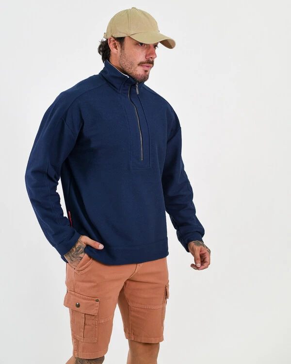 Blusa Gola Alta com Zíper