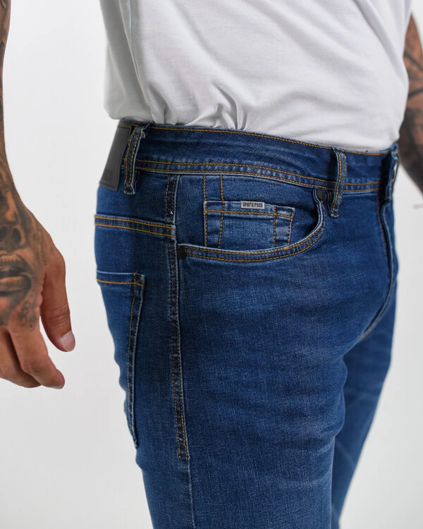 Calça Masculina Skinny Escura