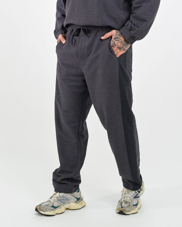 Calça Moletom Canelado Com Ajustador