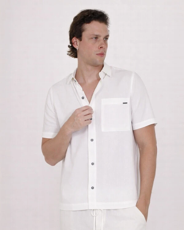 Camisa Masculina Box com Vivo