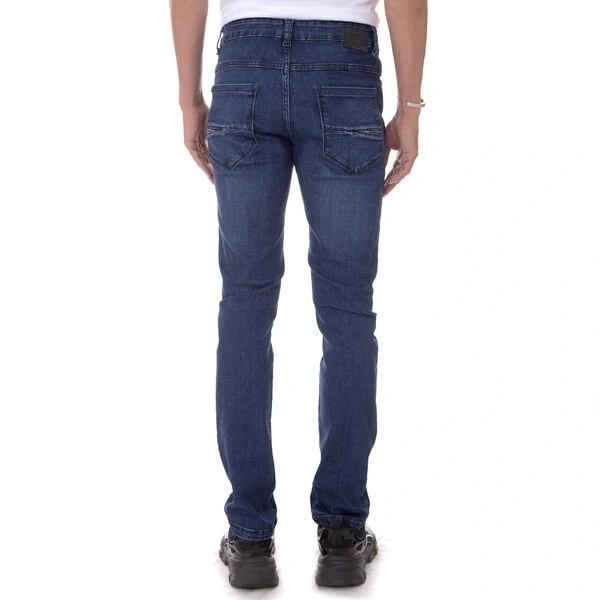 Calça Jeans Slim Recorte nos Bolsos