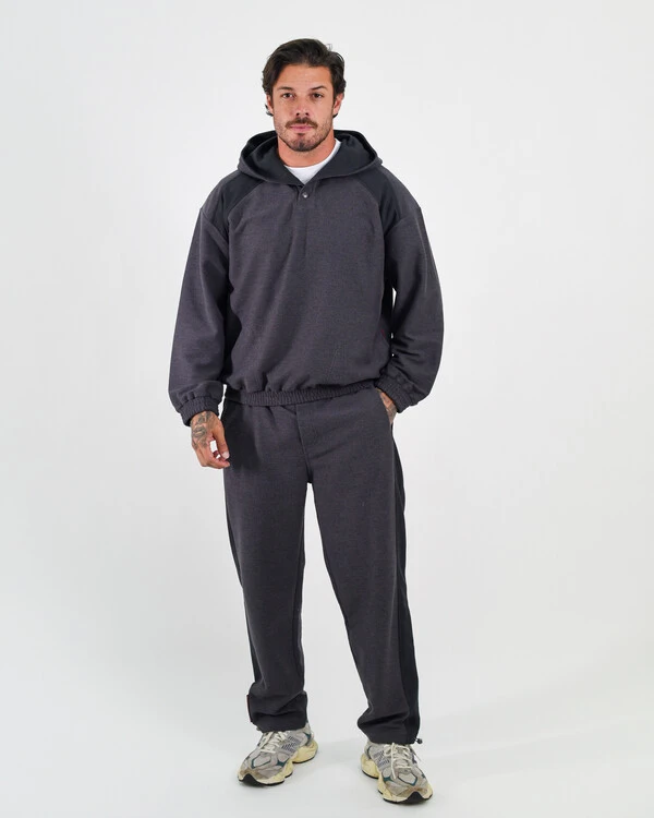 Calça Moletom Canelado Com Ajustador