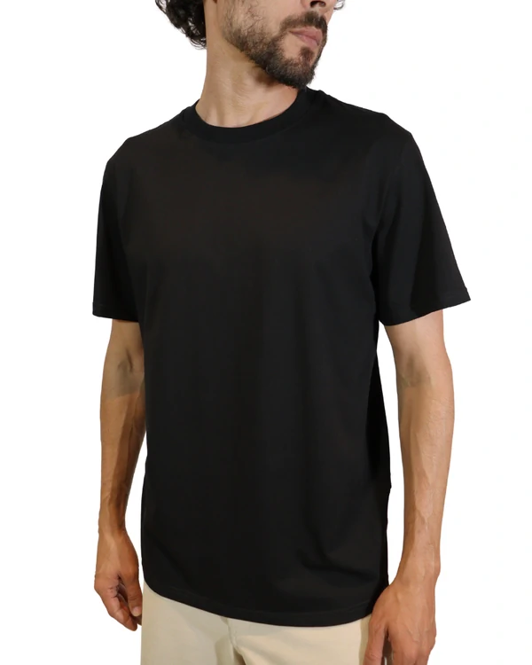 T-Shirt Masculina Cotton Rib Largo
