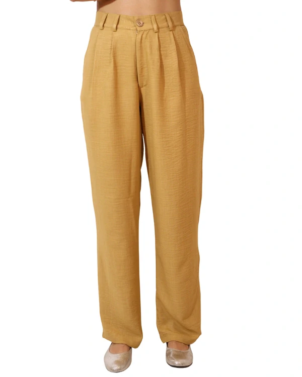 Calça Feminina Pregas Alfaiataria Operarock