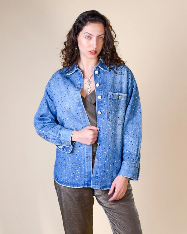 Jaqueta Jeans Operarock Oversized Customizada