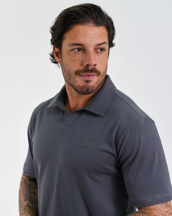 Polo V Neck Sem Botões