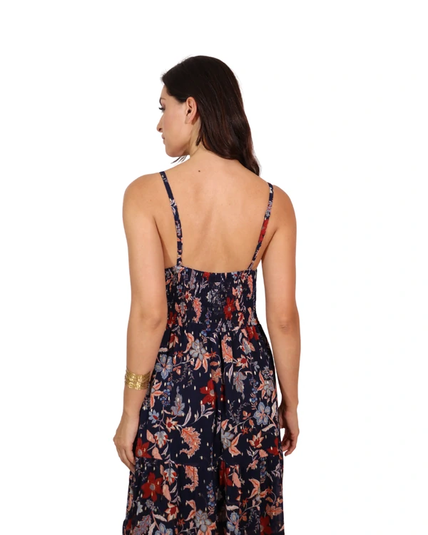 Vestido Midi Estampado Laço