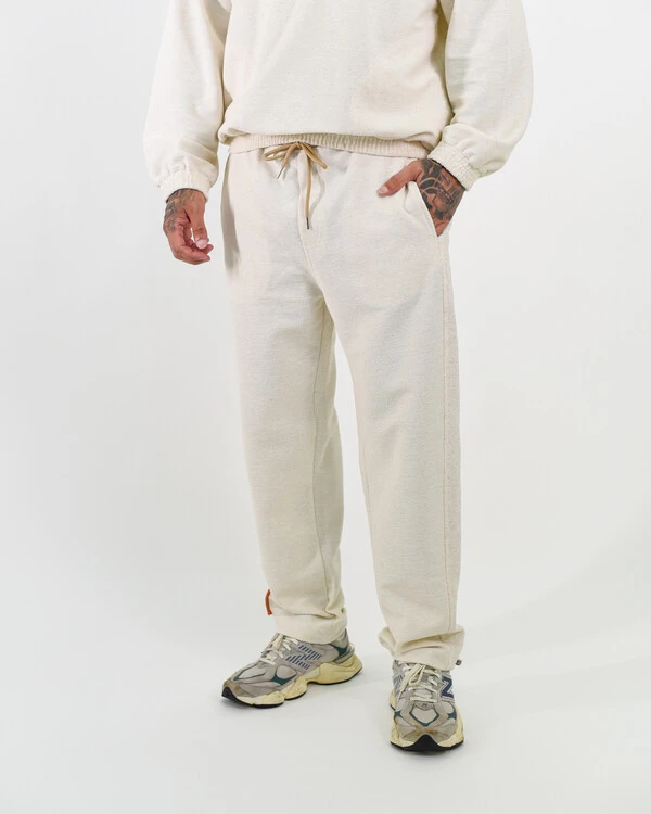 Calça Moletom Canelado Com Ajustador
