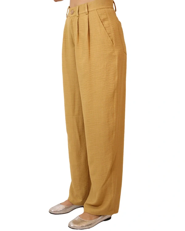 Calça Feminina Pregas Alfaiataria Operarock