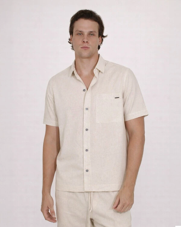 Camisa Masculina Box com Vivo