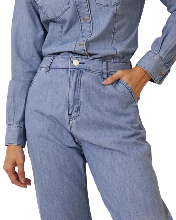 Calça Feminina Jeans Reta